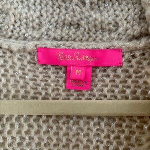 Lilly Pulitzer Torini Sequin Vest Heathered Latte Mettalic